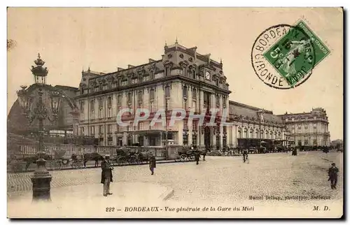 Bordeaux - Vue Geberale de la Gare du Midi - train - Ansichtskarte AK