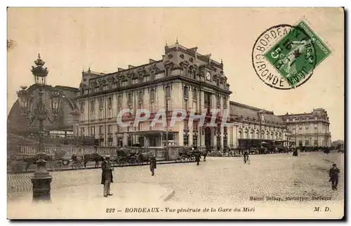 Bordeaux - Vue Geberale de la Gare du Midi - train - Cartes postales