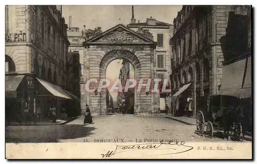 Bordeaux - La Porte - cheval - Ansichtskarte AK