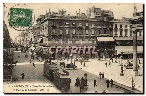 Bordeaux - Cours de L'Intendance et Place de la Comedie - tramway - chien - dog - eye catching sc
