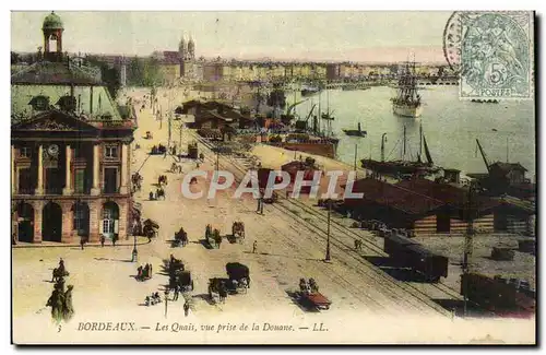 Bordeaux - Les Quais vue prise de la Douane - Cartes postales