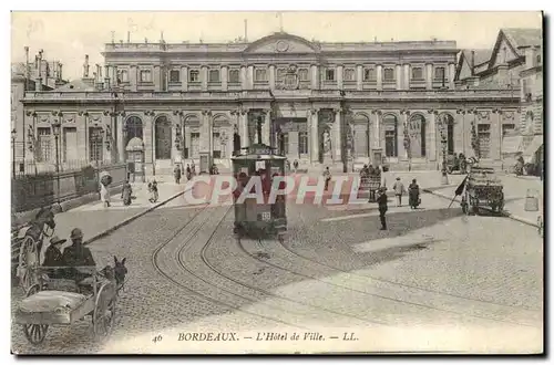 Bordeaux - L&#39Hotel de Ville - tramway - Ansichtskarte AK