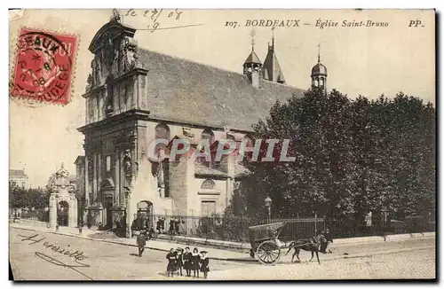 Bordeaux - Eglise Saint Bruno - cheval - Ansichtskarte AK