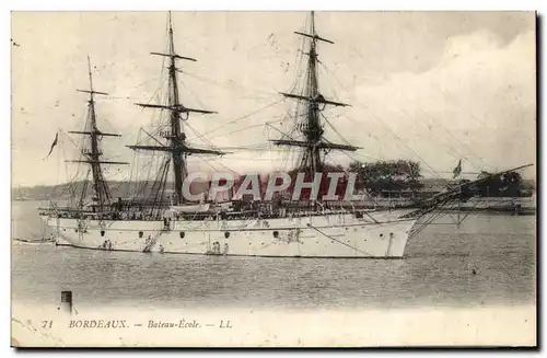 Bordeaux - Bateaux - Paquebot - Steamer - Bateau Ecole - Ansichtskarte AK