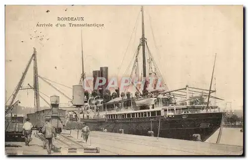 Bordeaux - Bateaux - Paquebot - Steamer - Arrivee d&#39un Transatlantique - Cartes postales
