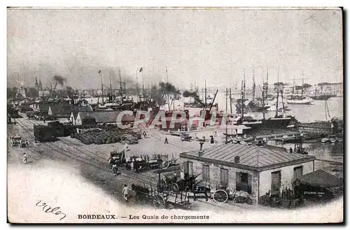 Bordeaux - Bateaux - Les Quais de Chargement - Lait D'Appenzell Purgation delicieuse a boire - CP