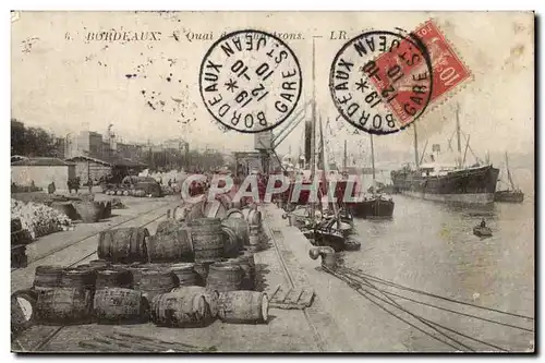 Bordeaux - Bateaux - Quai - Tonneau - Cartes postales