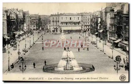 Bordeaux - Les Allees de Tourny vue prise du Grande Theatre - Cartes postales