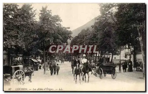 Luchon - Les Allees d'Etigny - Cheval - Cartes postales