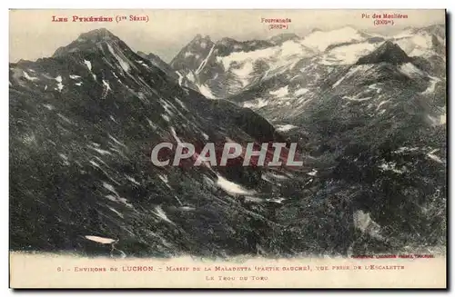 Luchon - Massif de la Maladetta Partie gauche - Cartes postales