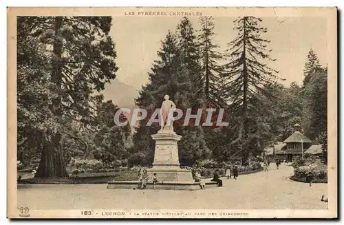 Luchon Cartes postales La statue d&#39Etigny au parc des Quinconces