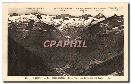 Luchon Cartes postales Superbagneres Vue sur la vallee du Lys