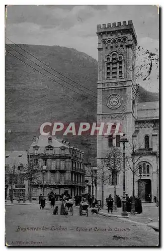 Luchon Cartes postales Eglise et colline de Cazarith