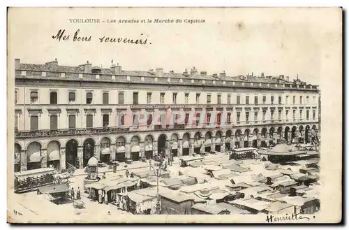 Toulouse Cartes postales Les arcades et le marche du capitole