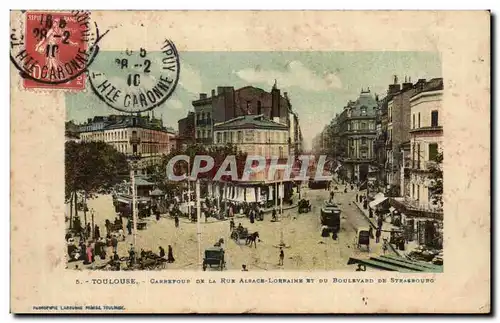 Toulouse Cartes postales Carrefour de la Rue Alsace Lorraine et du boulevard de Strasbourg