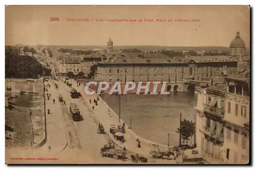 Toulouse Ansichtskarte AK Vue plongeante sur le pont neuf et l&#39hotel Dieu