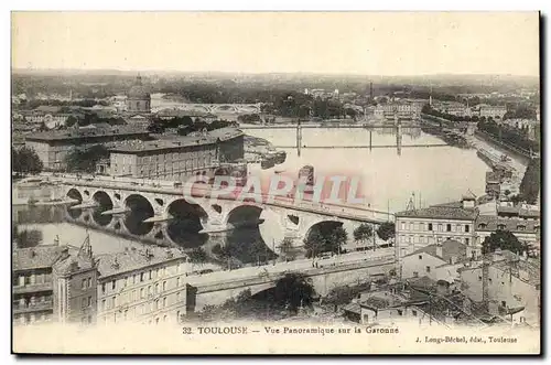 Toulouse Cartes postales Vue panoramique sur la Garonne