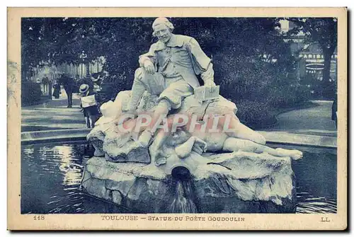 Toulouse Cartes postales Statue du poete Goudoulin