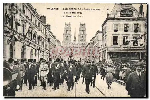 Orleans Cartes postales Les fetes de Jeanne d&#39arc 7 et 8 mai 1920 Le Marechal Foch