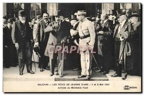 Orleans Cartes postales Les fetes de Jeanne d&#39arc 7 et 8 mai 1920 Arrivee du marechal Foch