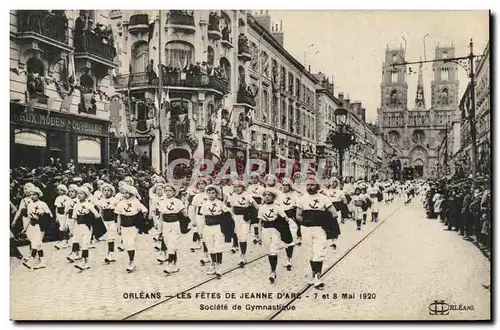 Orleans Cartes postales Les fetes de Jeanne d&#39arc 7 et 8 mai 1920 Societe de Gymnastique (sports)