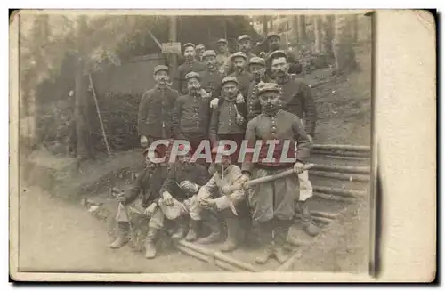 CARTE PHOTO Regiment Sapeurs 129eme regiment (militaria)