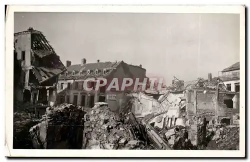 CARTE PHOTO Vile bombardee (militaria)