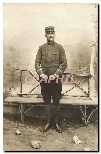 CARTE PHOTO Militaire (folklore costume)