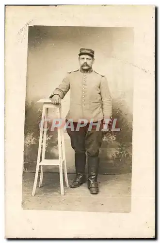 CARTE PHOTO Militaire (folklore costume)