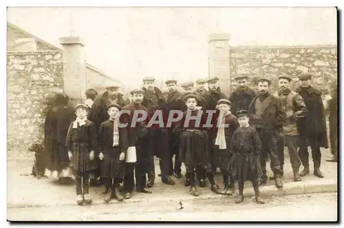 CARTE PHOTO Enfants Ecoliers Anatole Clerc