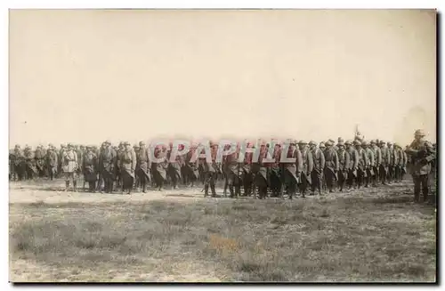 CARTE PHOTO 14 juillet 1925 au camp de Coetquidan Militaria