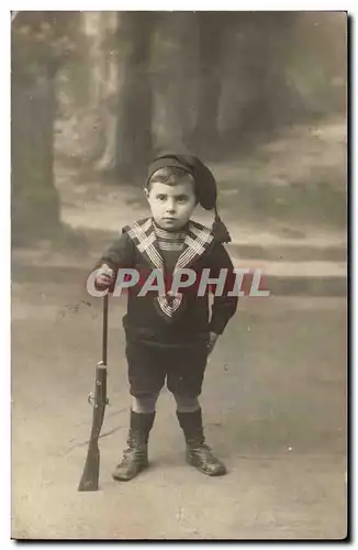 CARTE PHOTO Enfant soldat