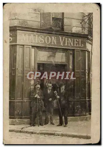 CARTE PHOTO Maison Vinel (folklore commerce cafe)