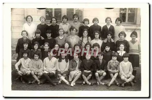 CARTE PHOTO Enfants Ecole