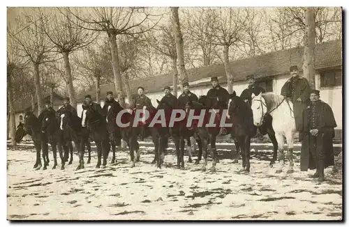 CARTE PHOTO 22eme Cuirassiers de Sathonnay Militaria Chevaux