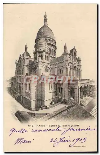 Paris - 14 - Eglise de Sacre Coeur - Cartes postales