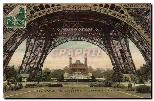 Paris - 7 La Trocadero vu sous la Tour Eiffel - Cartes postales