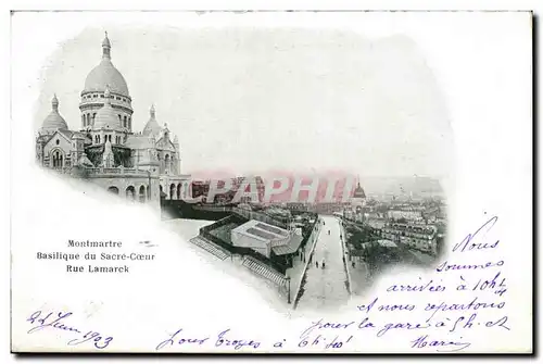 Paris - 14 - Montmartre Basilique du sacre Coeur Rue Lamarck - Ansichtskarte AK