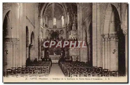 Laval - Interieur de la basilique de Notre Dame d&#39 Avesnieres - Ansichtskarte AK