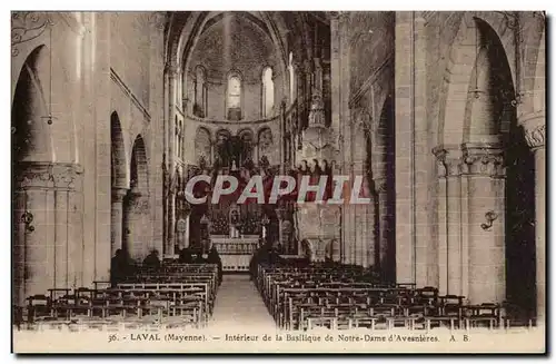Laval - Interieur de la basilique de Notre Dame d&#39 Avesnieres - Cartes postales