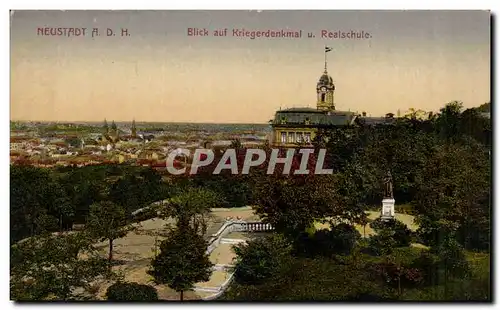 Allemagne - Deutschland - Neustadt - Blick auf Kriegerdenkmal u Realschule - Cartes postales