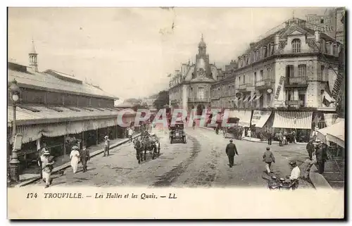 Trouvile - Les Halles et les Quais - Ansichtskarte AK