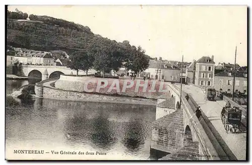 Montereau - Vue Generale des Deux Ponts - Cartes postales