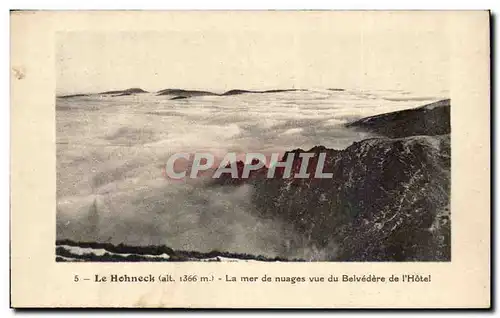 Le Hohneck - alt 1366 - La mer de nuages vue du Belvedere de l&#39Hotel - Cartes postales