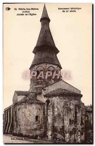 Neris les Bains - Adside de l4eglise - Monument Historique - Cartes postales