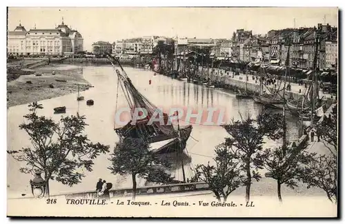 Trouville - la Touques - Les Quais - Vue Generale - Cartes postales