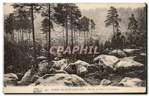 Foret de fontainebleau - Entree du Desert d&#39Apremont - Ansichtskarte AK