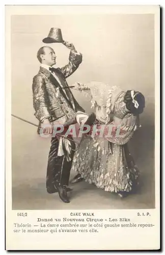 Fantaisie - Couple - cirque - circus - Cake Walk - Danse au Nouveau Cirque - Les Elks Theorie - Cartes postales