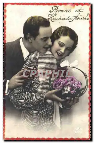 Fantaisie - Couple - Bonne et Heureuse Annee - Cartes postales