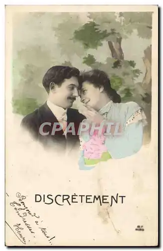 Fantaisie - Couple - Discretement - Cartes postales